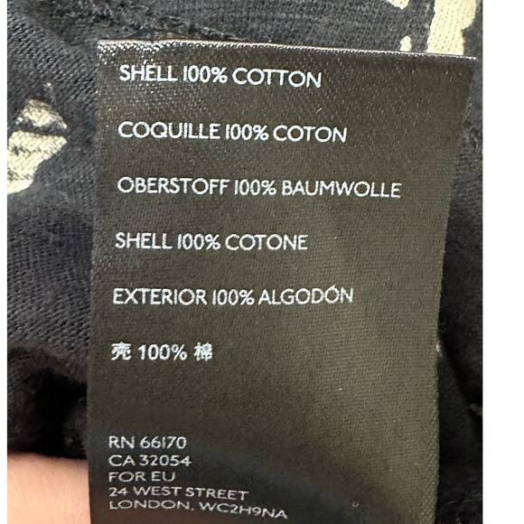 Maeve Winona black cream print 3/4 sleeves babydoll tunic top size Small - Picture 4 of 12